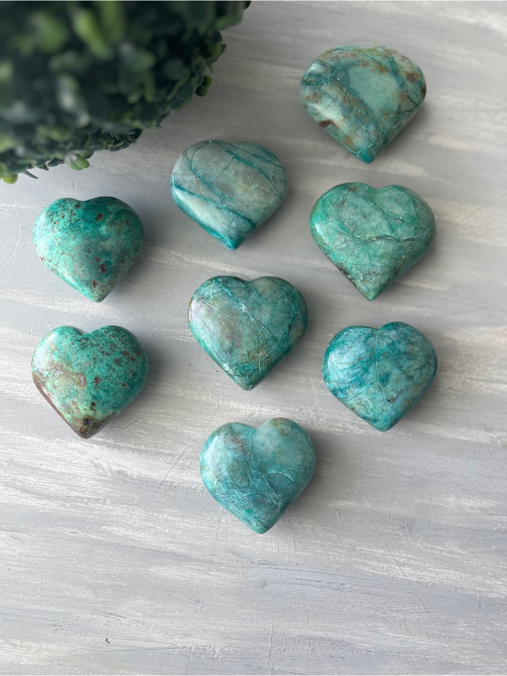 Chrysocolla heart